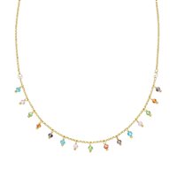 Necklace Amen Woman Rainbow in Silver Perla CLGRGM2 - CLGRGM2